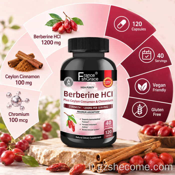 Berberina HCl Capsule Cannella di Ceylon Cromo